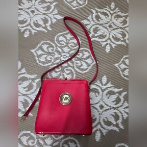 Michael Kors Red Crossbody Bag with Logo